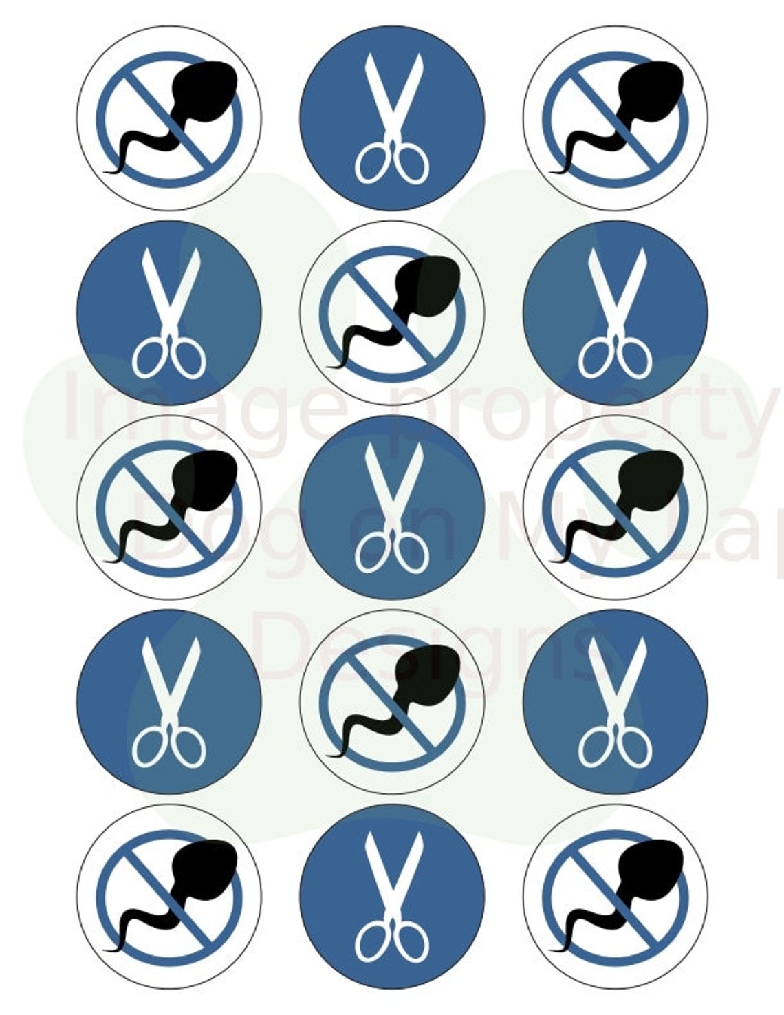 Vasectomy Party Cupcake Toppers Etsy