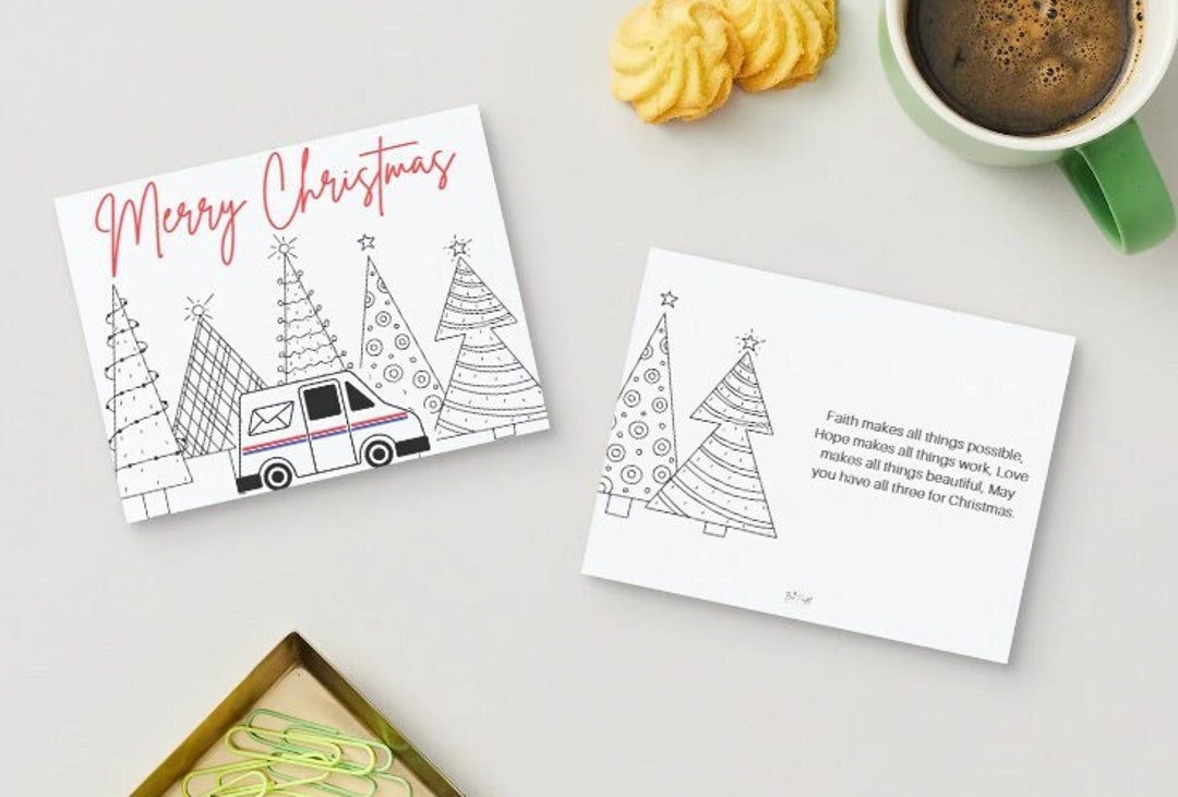 Mail Carrier Christmas Card, Letter Carrier, Merry Christmas, Happy