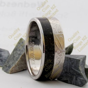 20cents NZ with Pounamu (Greenstone) inlay