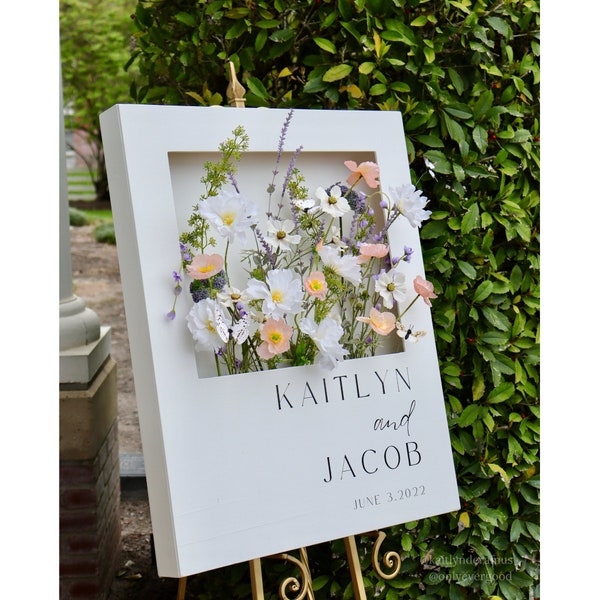 DIY Tutorial Flower Box Welcome Sign- Polaroid Style - Downloadable Pdf