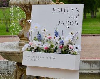 DIY Tutorial Flower Box Welcome Sign - Downloadable Pdf For Weddings/Showers/Parties/Events