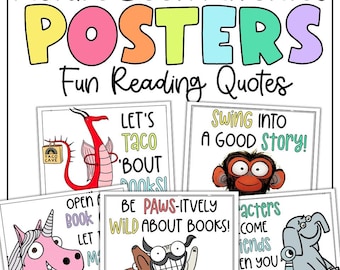 Favorite Primary Picture Book Characters Fun Reading Quotes Printable Posters