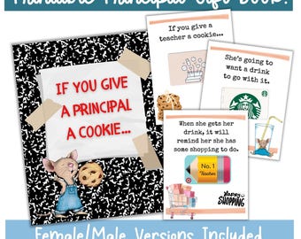 Divertente regalo stampabile per il preside: un biscotto di ringraziamento per la fine dell'anno scolastico. Versioni per uomo e donna.