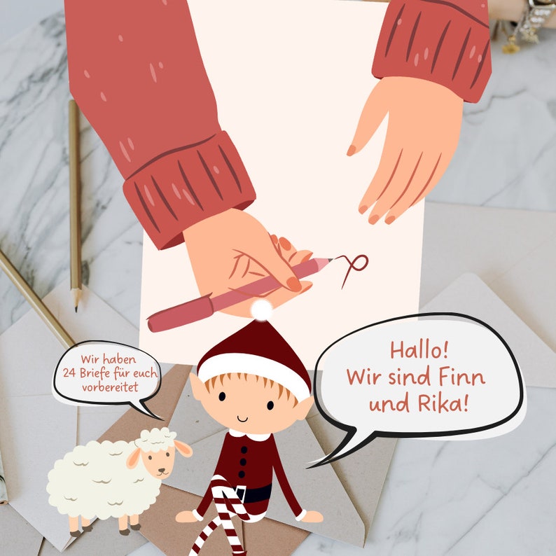 Weihnachtswichtel BRIEFE 24 Vorlagen zum Ausdrucken - Etsy.de