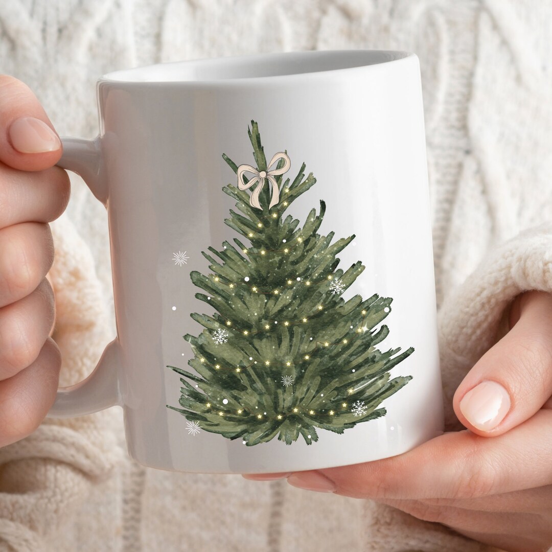 Christmas Tree Tea Mug Christmas Tree Tea Cup Christmas Etsy