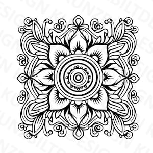 Mandala SVG, Mandala design, zentangle, mandala for vinyl cutter, mandala vector, mandala cut file, mandala flower svg, Cricut