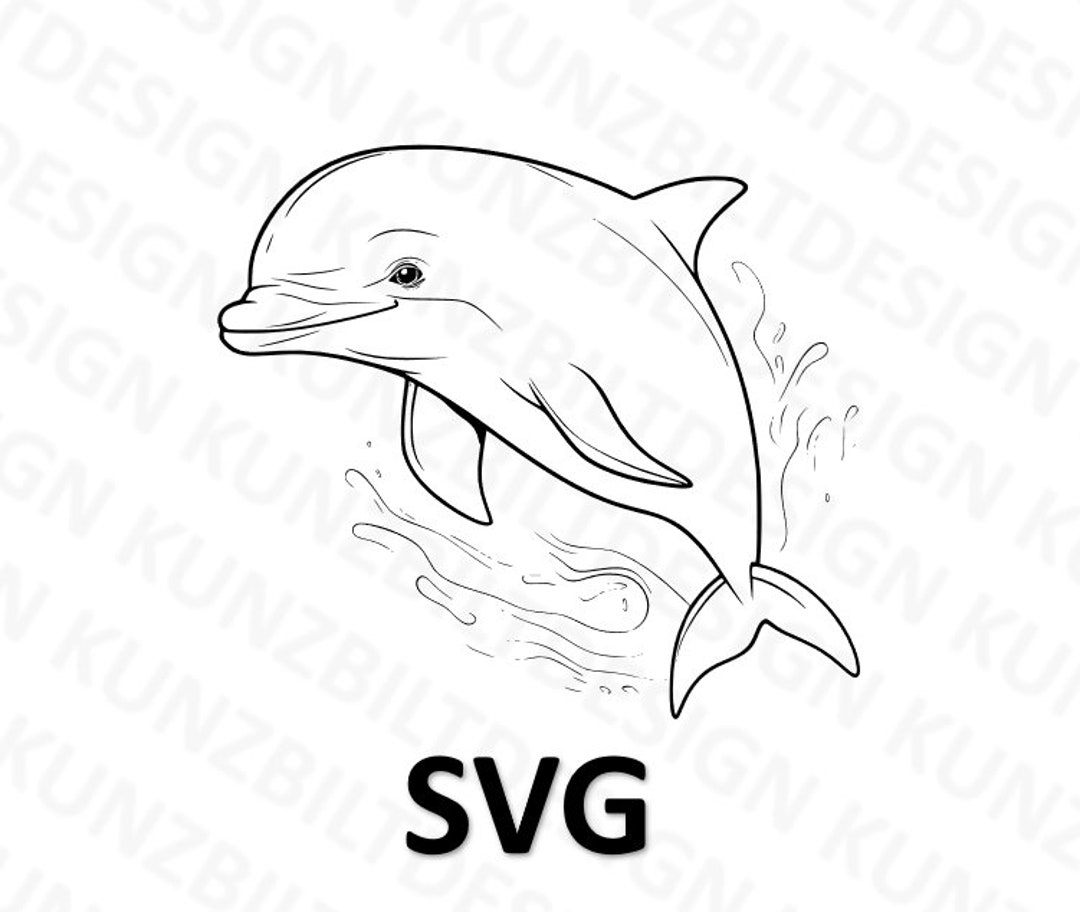 Süßer Delfin SVG Tier SVG Delfin Umriss Delfin download - Etsy Österreich
