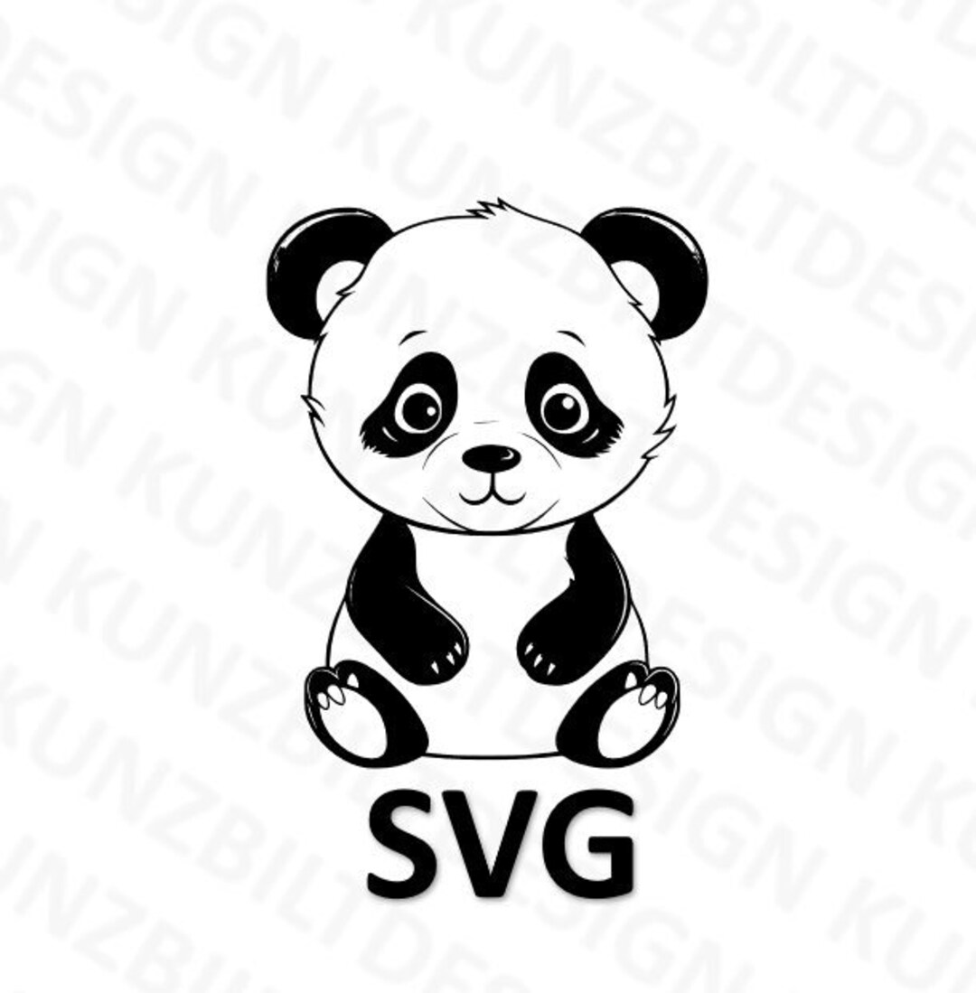 Cute Panda SVG Panda Picture Animal SVG Panda Download - Etsy