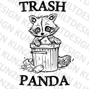 Trash Panda SVG, Cute downloadable racoon, Cartoon racoon SVG