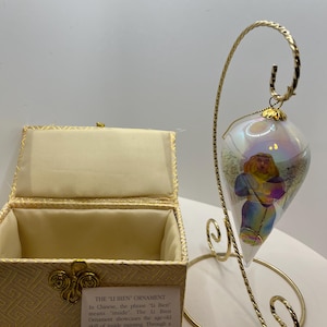 Pier One Li Bien Hand blown Glass Angel Ornament. 2001 with box