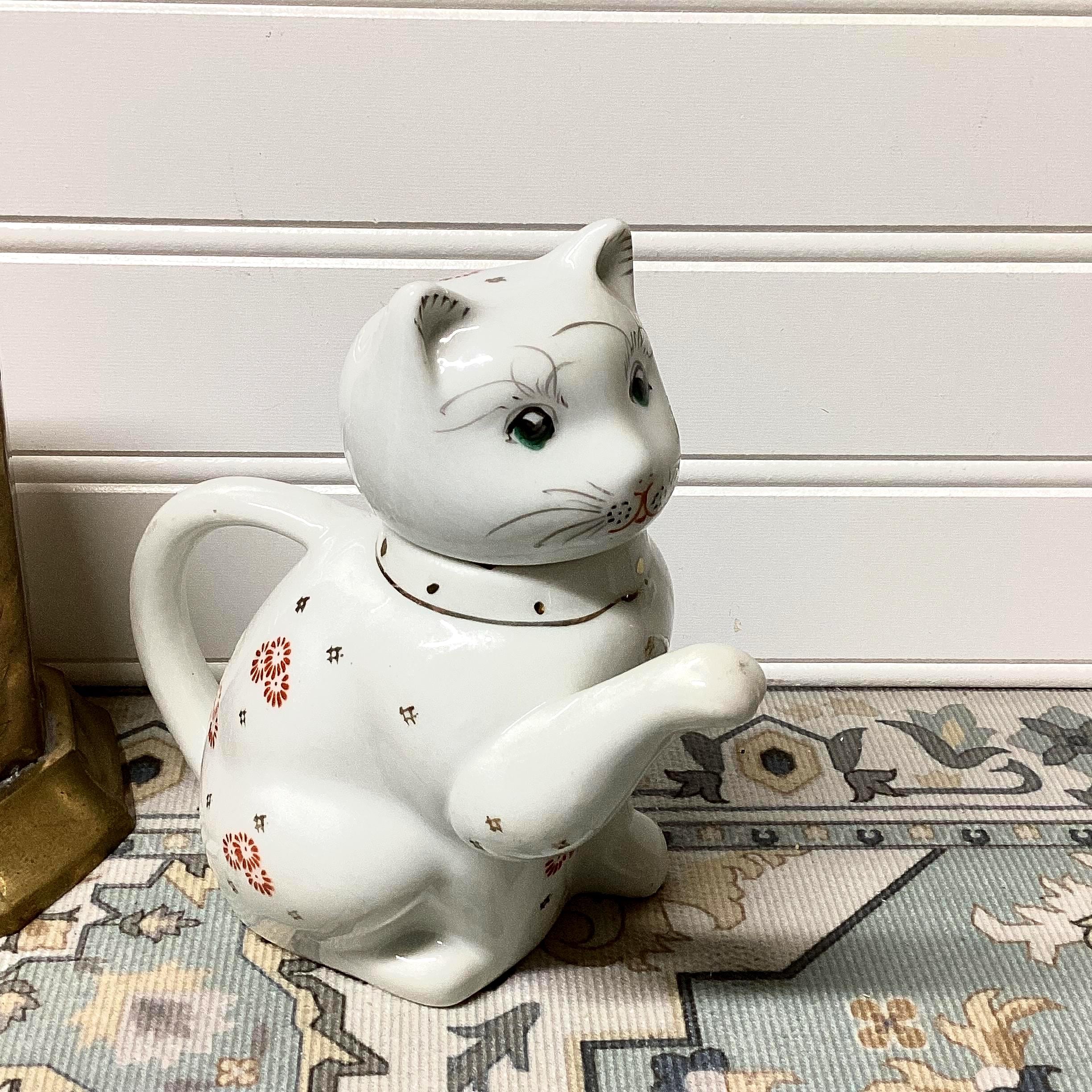 Vintage Cat Teapot - Etsy