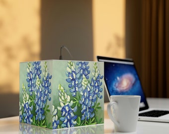 Light Cube Bluebonnet Lamp