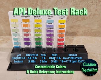 Deluxe API Master Test Kit Tube Holder with Quick References