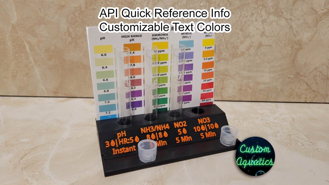 API Master Test Kit Tube Holder With Quick Reference Info Etsy