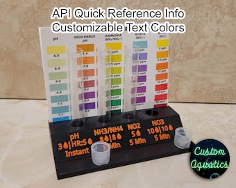 API Master Test Kit Tube Holder with Quick Reference Info