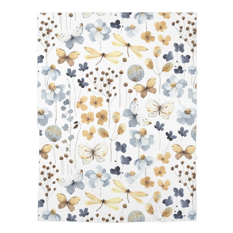 Dragonfly Butterfly Baby Swaddle Blanket Cot Blanket Baby Etsy