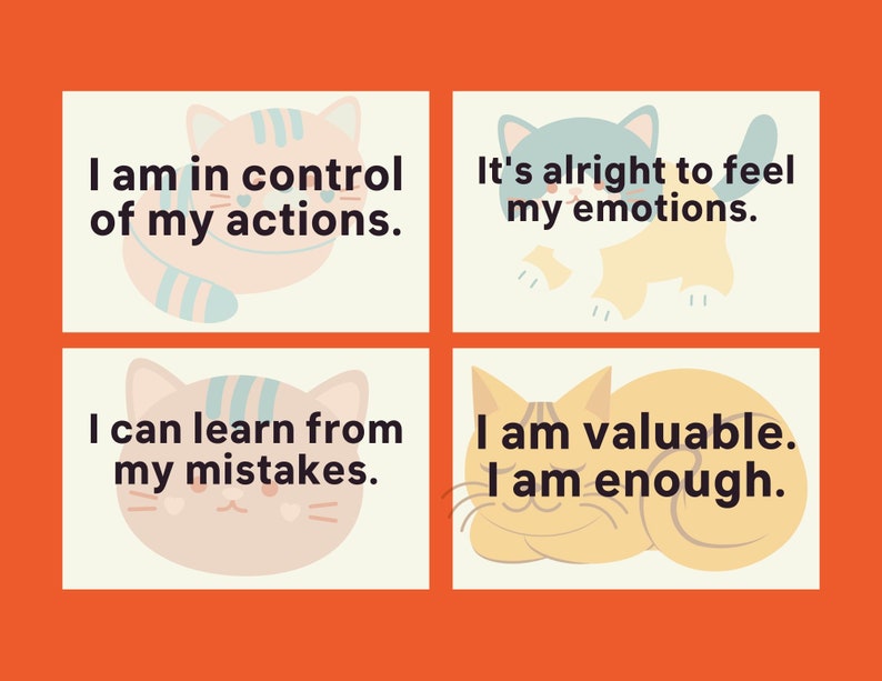 16 Kids Affirmation Cards, Positive Quote Flash Cards, Vision Board ...
