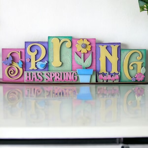 Spring Has Sprung Shelf Sitter | Spring Decor