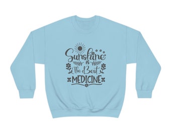 Sunshine is the Best Medicine Unisex Heavy Blend Crewneck Sweatshirt