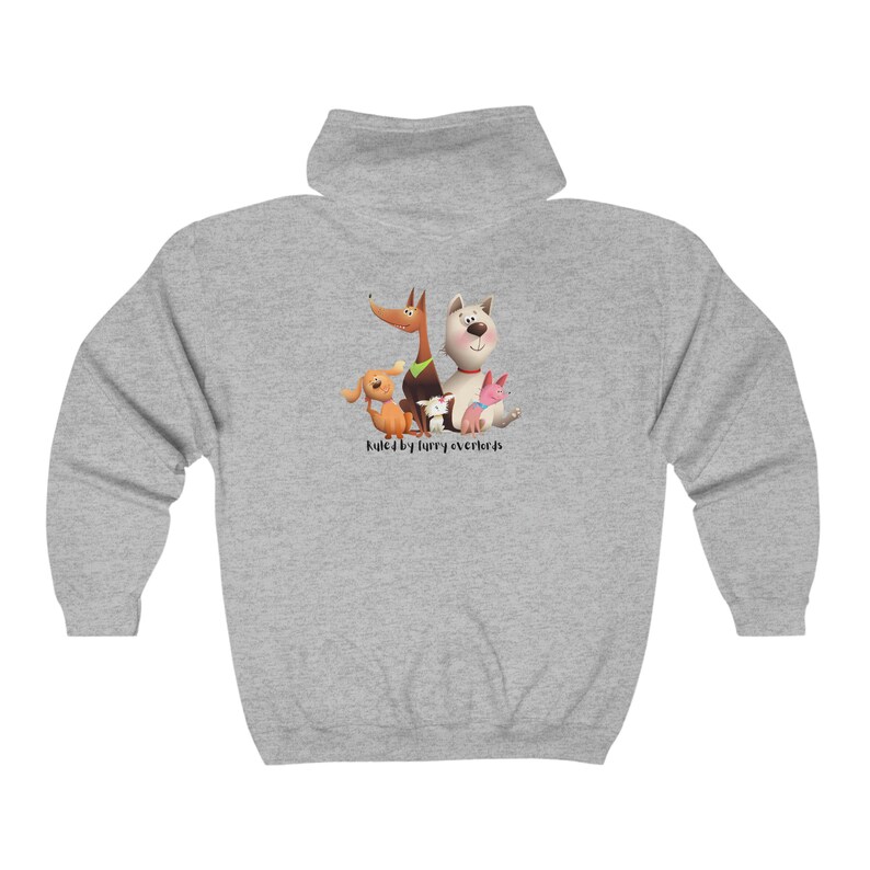 Ruled by furry overlords zippered hoodie image 2