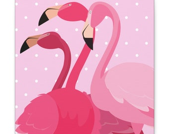 Flamingo Trio Canvas four sizes