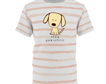 Stay Pawsitive Striped T-shirt