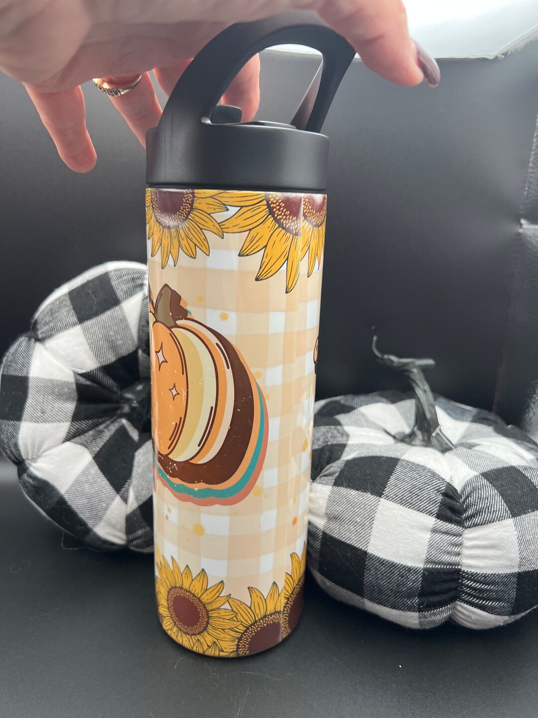 20 Oz Thankful Mama Water Bottle Etsy