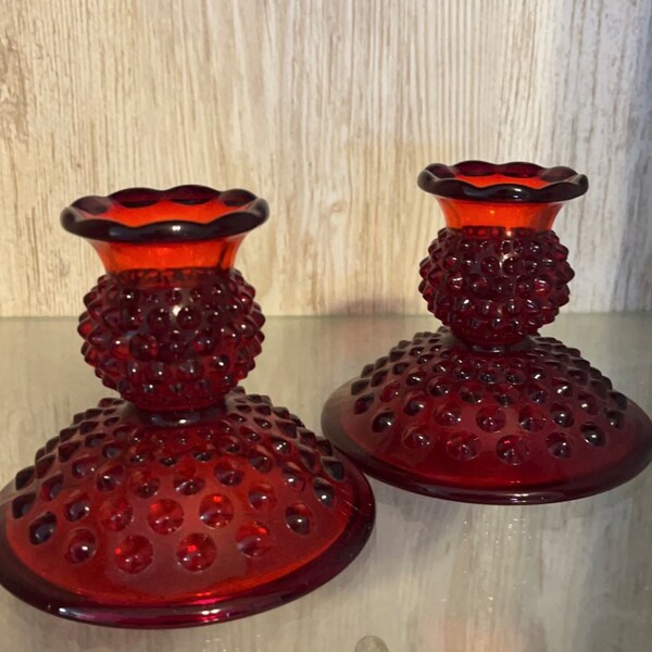 Hobnail Candle Holder Etsy