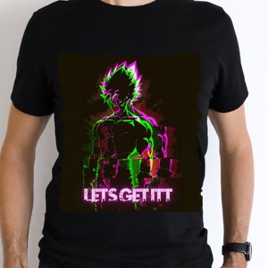 lets get it shirt anime lover cool anime shirt workout shirt guy gift for woman anime cool gift for anyone gym apparel for gym beast mode