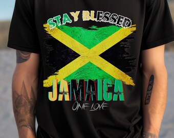Camiseta Jamaica One Love: Diseño gráfico vibrante, corte unisex