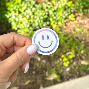Holographic Smiley Sticker