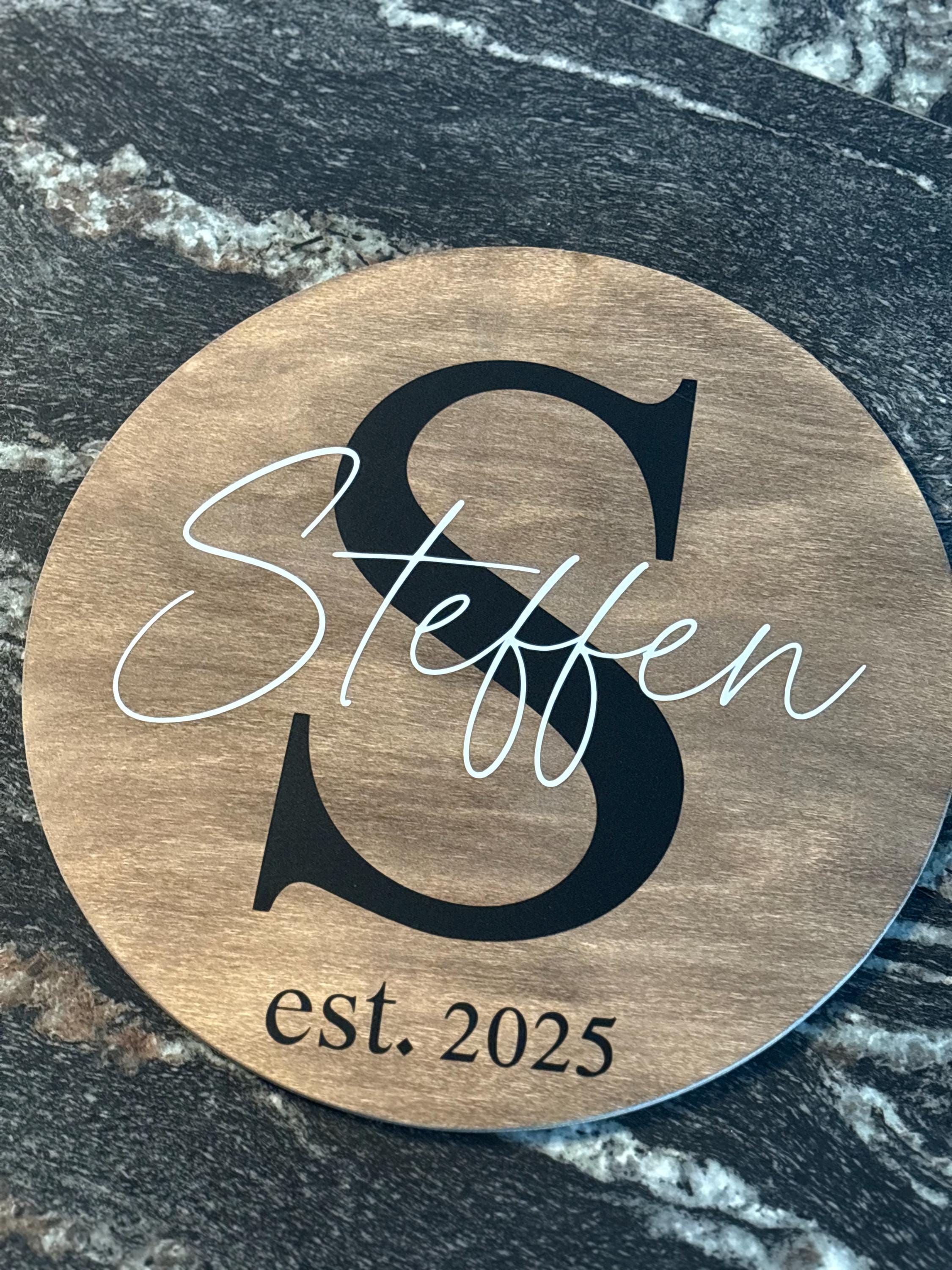 Custom Door Signs - Last Name + Letter - Etsy