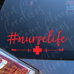 Nurselife Vinyl Decal - #Nurselife Vinyl Decal - Nurse life Sticker - #Nurselife Car Decal - Medical Laptop sticker - Nurse sticker