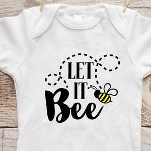 Let it Bee onesie - Bumble Bee onesie - Let it Be onesie - Mono de abejas - Mono de primavera