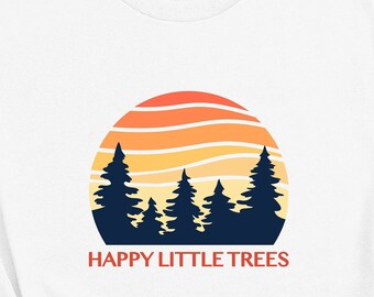 Happy Little Trees T-Shirt - Bob Ross inspiriert T-Shirt - lustiges T-Shirt - Bäume T-Shirt - Vatertag lustiges T-Shirt - Bob der Maler T-shirt