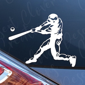 Baseball Player Vinyl Decal - Play Ball Vinyl Decal - Baseball Batter Sticker - Baseball Player decal - Softball Decal - Play Ball Sticker
