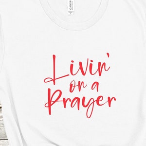 Women's Livin' On A Prayer V-Neck Shirt main image 1
