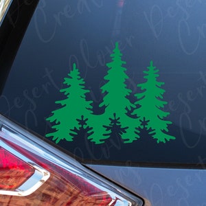Evergreen Trees Vinyl Decal - Pine Trees vinyl Decal - Forest Sticker - PNW Car Decal- Outdoors Laptop sticker - Tree Decal - Woods Decal