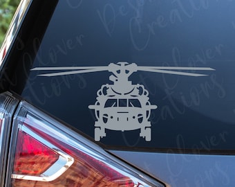 Helikopter framifrån vinyldekal