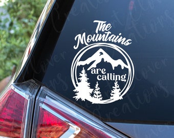 The Mountains are Calling Car Decal- Mountain Love Car Decal- Love the Mountains decal - Mountain Sticker - Go to the Mountains