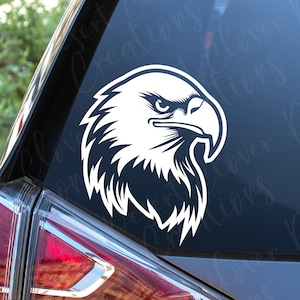 Bald Eagle Profile Vinyl Decal -  Eagle Vinyl Decal - Bald Eagle Sticker - Freedom Car Decal - American Laptop sticker
