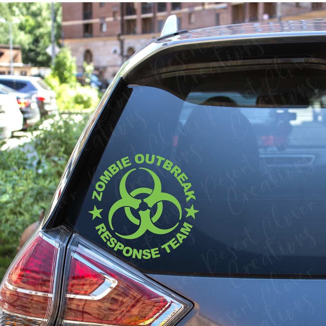 Zombie Outbreak Response Team Car Decal - Radiation Symbol Car Decal ...