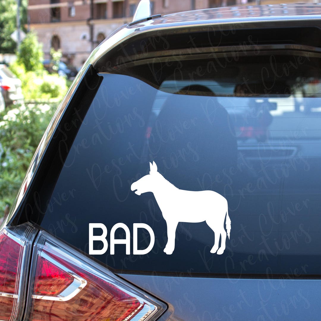 Bad Ass Donkey Vinyl Decal - Funny Donkey Sticker - Etsy