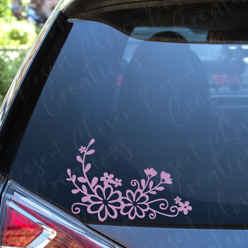 Wildflower Vinyl Decal Daisy Vinyl Decal Flowers Sticker Etsy