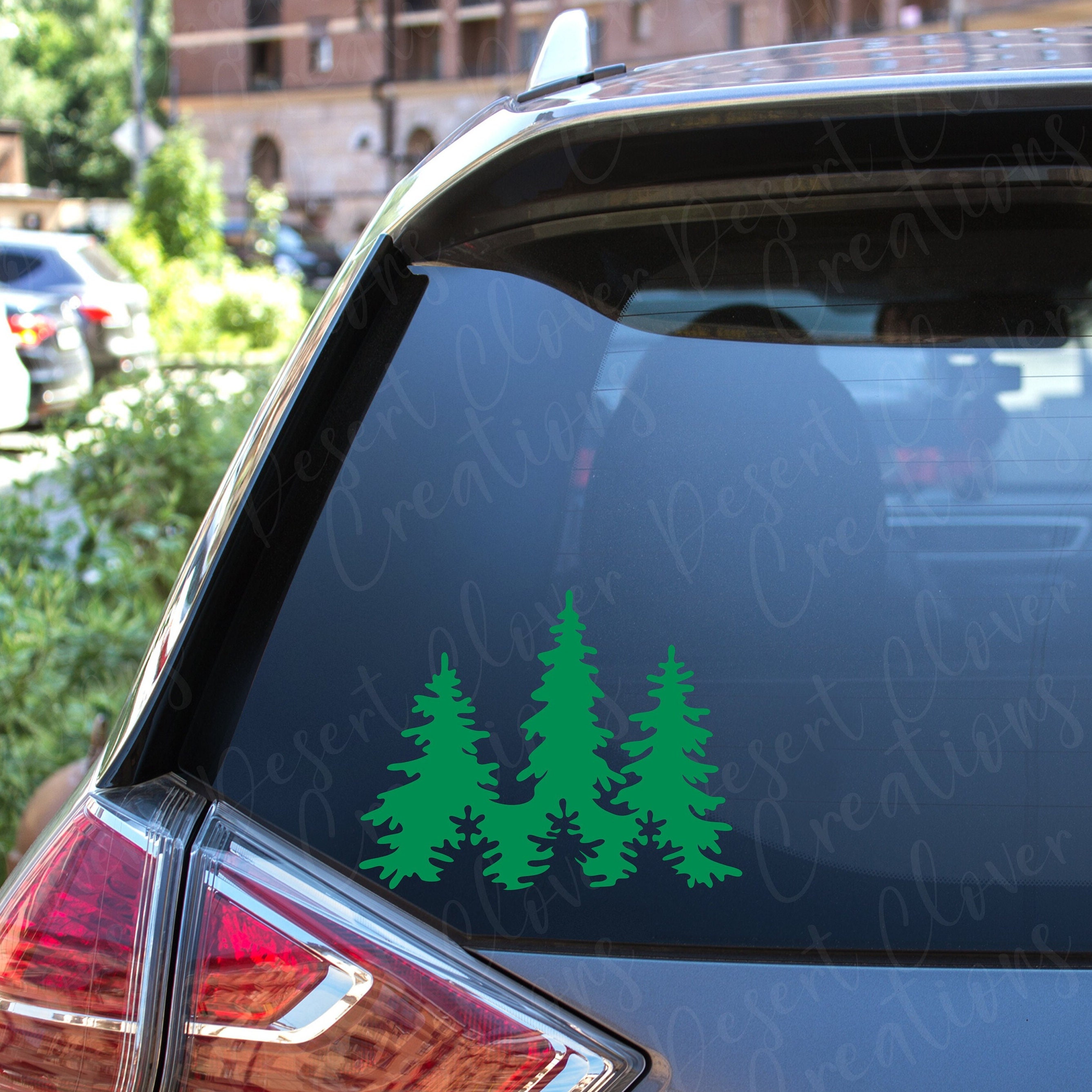 Evergreen Trees Vinyl Decal - Pine Trees vinyl Decal - Forest Sticker - PNW Car Decal- Outdoors Laptop sticker - Tree Decal - Woods Decal