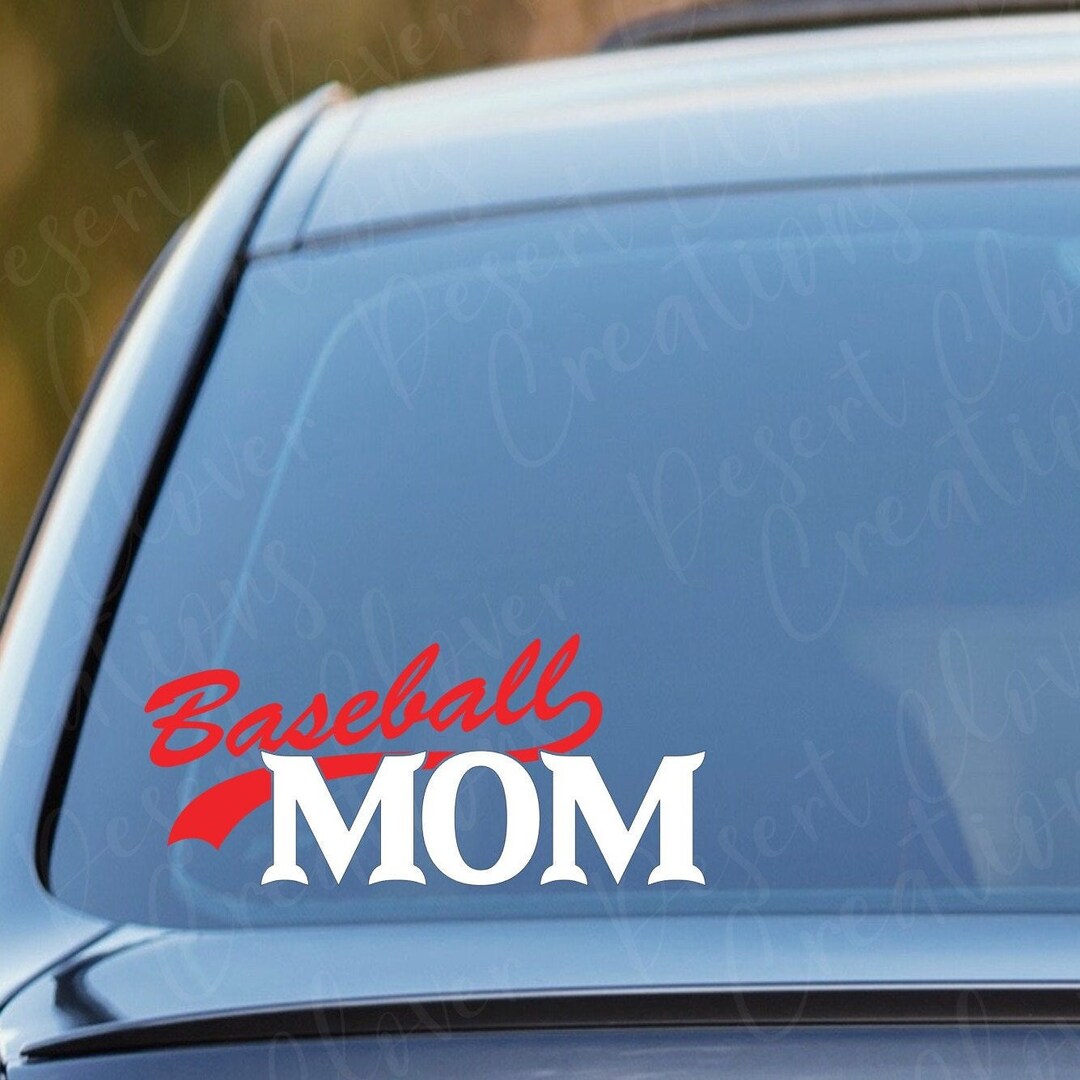 Baseball Mom Vinyl Decal Baseball Dad Vinyl Decal Baseball Sticker ...