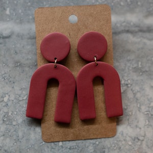 Terracotta Arch Dangle Clay Earrings Clay Earrings