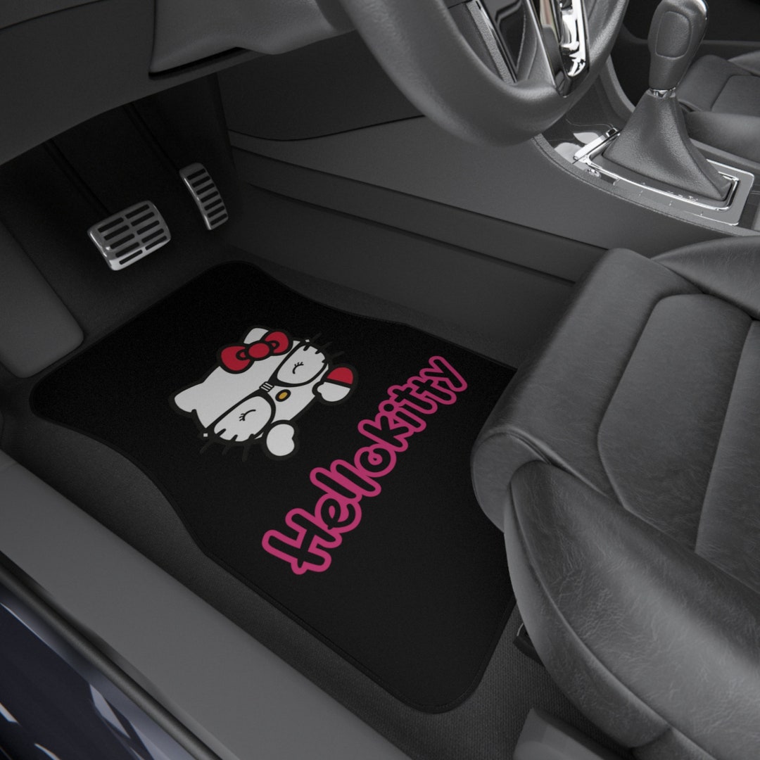 Car Mats 2x Front Hello Kitty Car Accessors Hello Kitty Etsy