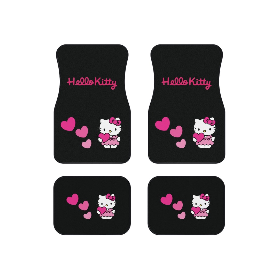 Car Mats set of 4, Hello Kitty, Hello Kitty Car Mats, Car Accessory, Cute Hello Kitty Car Mats