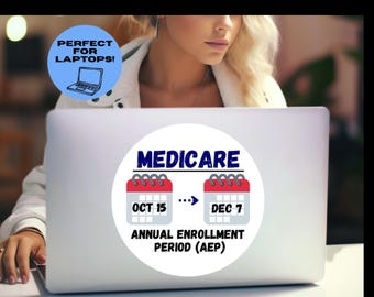 Medicare Annual Enrollment Vinyl Sticker: Insurance Agent Gift